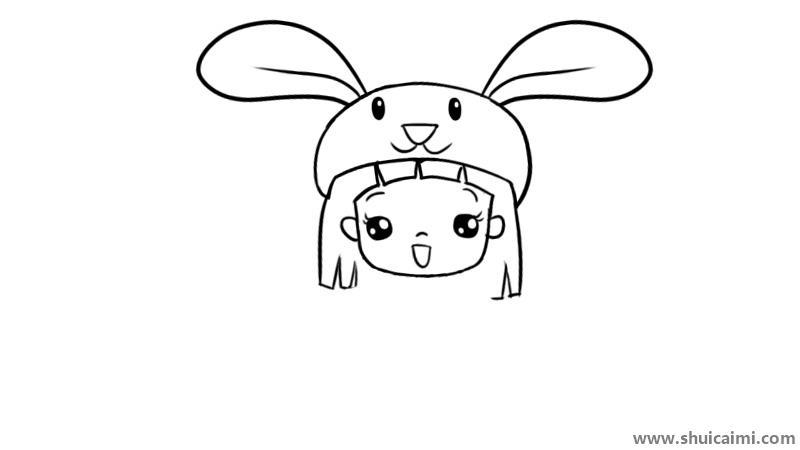 画兔子人物简单图片