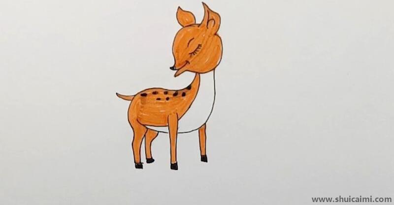 小黄鹿怎么画图片