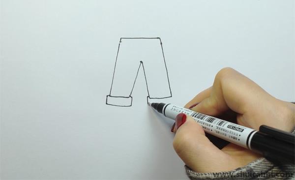 牛仔裤的简笔画怎么画图片