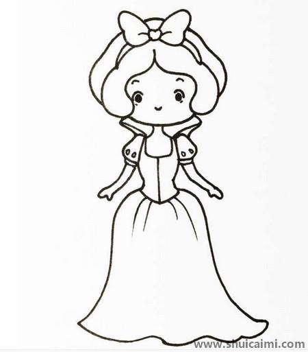 让你画白雪公主图简笔画更简单,还特别快!