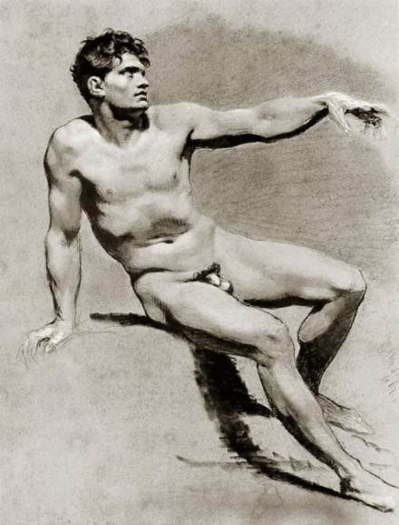 法国画家皮埃尔·保罗·普吕东人体素描作品