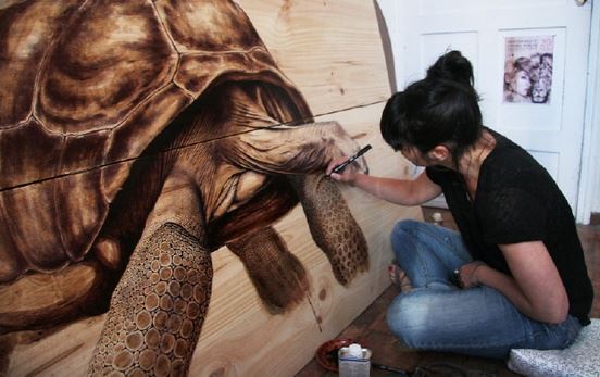 令人惊叹的木板手绘动物图片大全