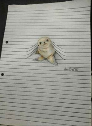 铅笔创意手绘线条中的小动物图片