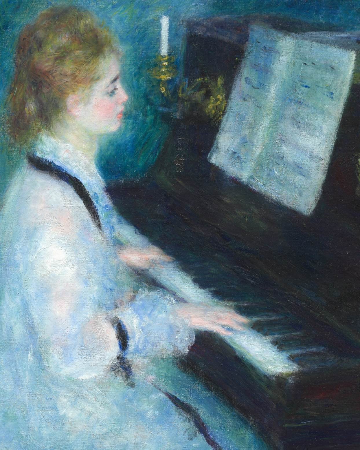 弹钢琴的年轻女子womanatthepiano皮耶尔奥古斯特雷诺阿pierreauguste