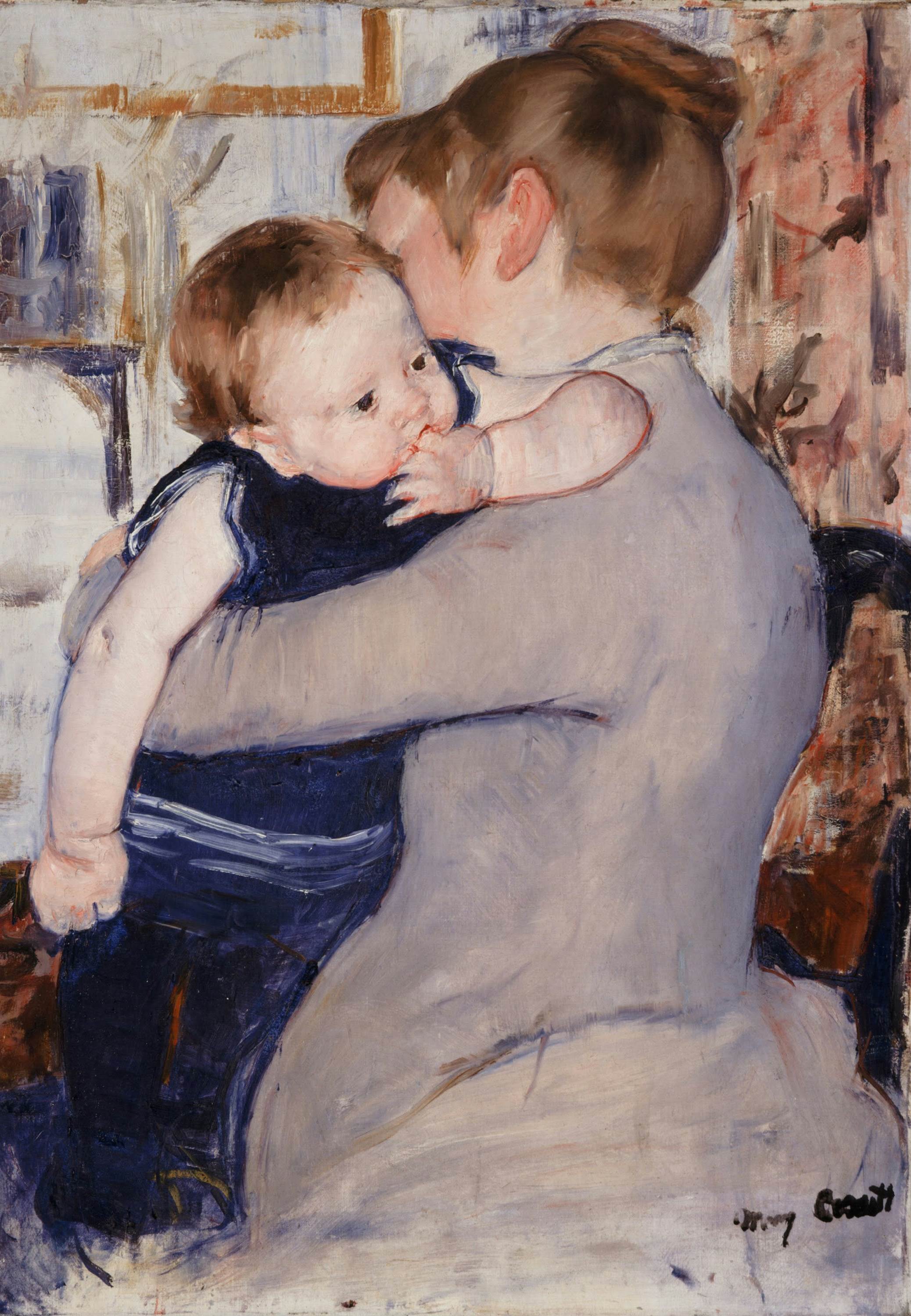 母亲和孩子mother and child 玛丽·卡萨特(mary cassatt)油画作品