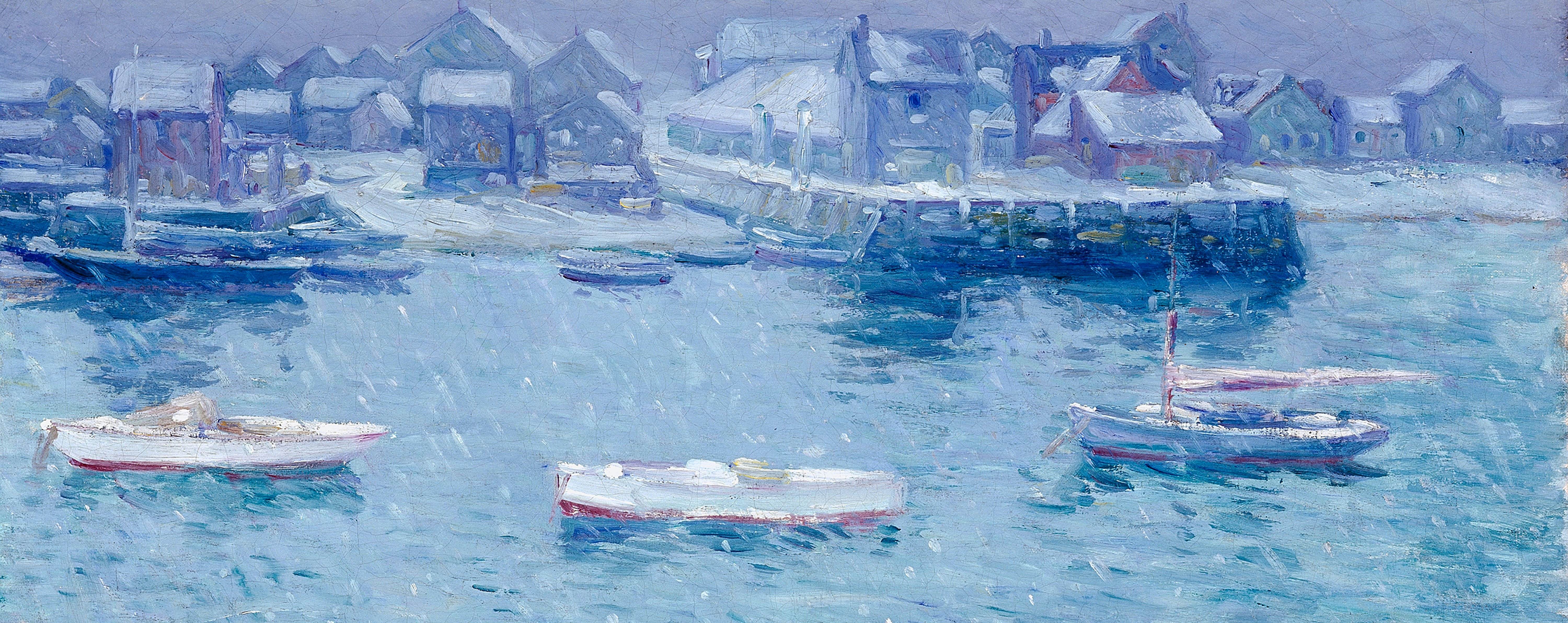 冬季的港口winterinharborcharlesskaelin油画作品欣赏