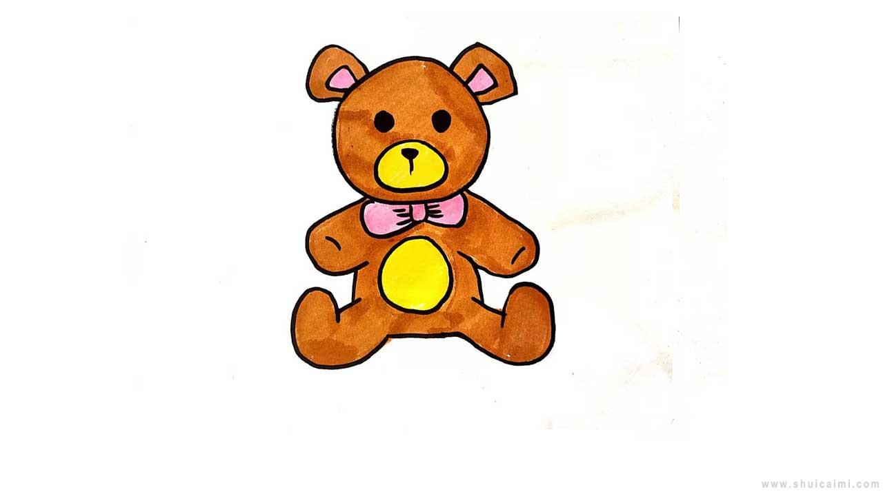 毛绒玩具熊简笔画图片