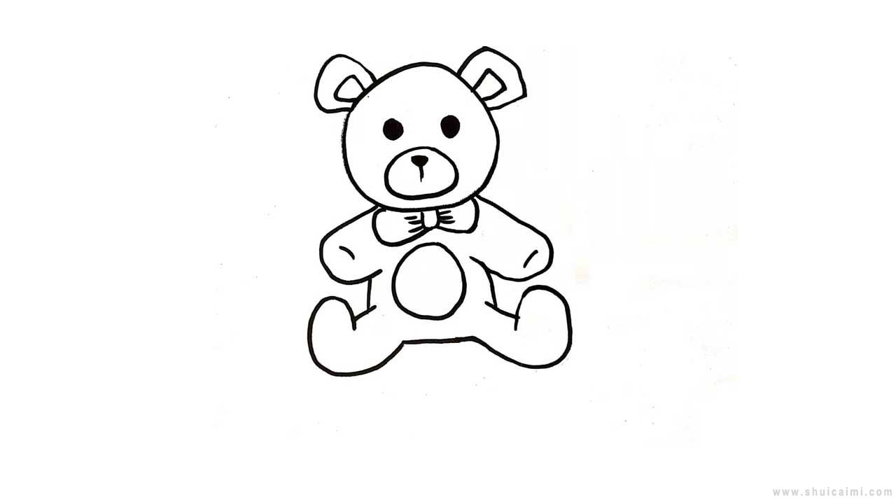 玩具熊侧面简笔画图片