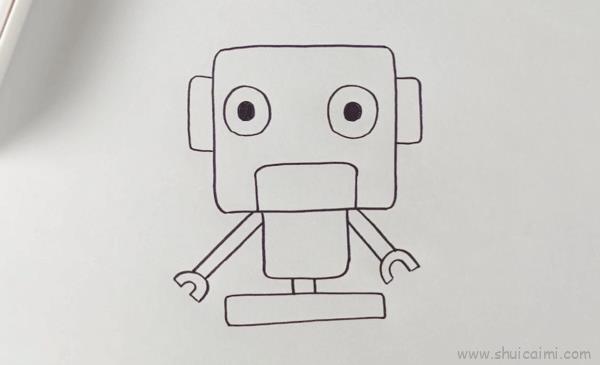 三年级机器人简笔画图片