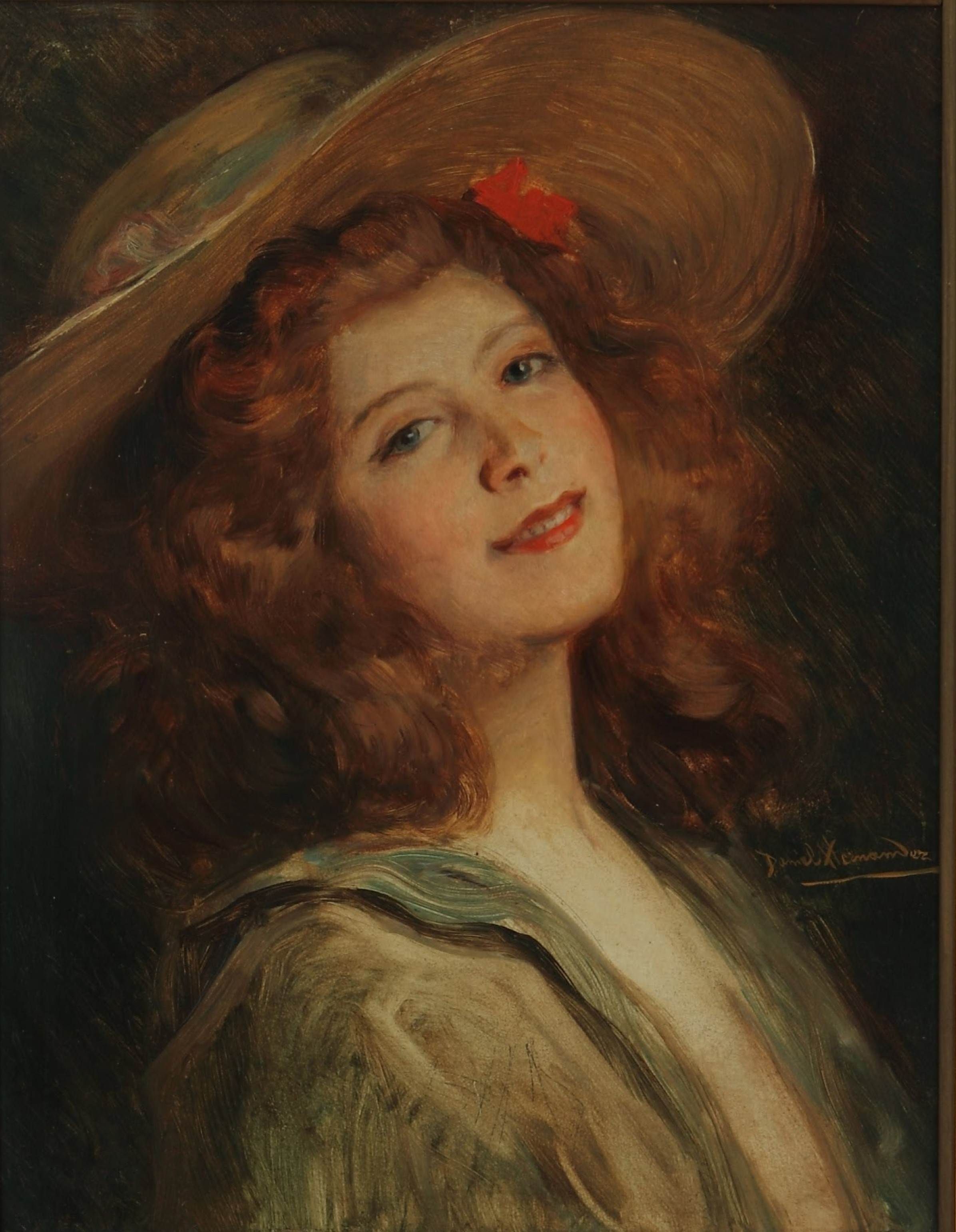 著名油画人物女人肖像图片