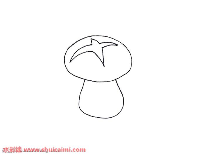 香菇的简笔画简单图片