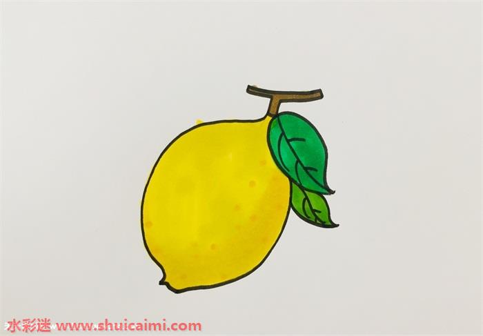 柠檬简笔画的画法步骤图解
