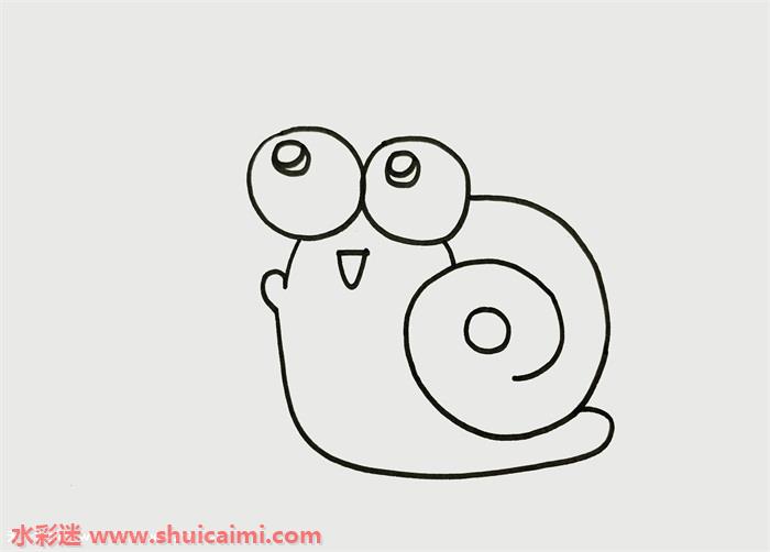 蜗牛怎么画蜗牛简笔画简单好看彩色
