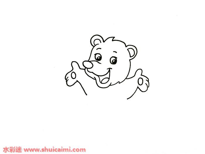qq红包熊怎么画熊简笔画简单易画彩色