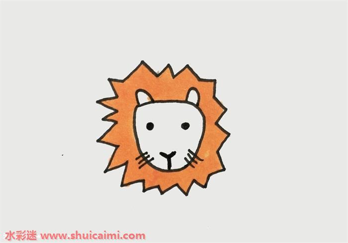 狮子头怎么画狮子头简笔画简单易画彩色
