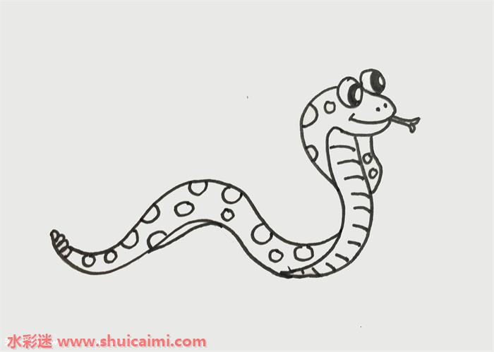 如何画一只蛇图片