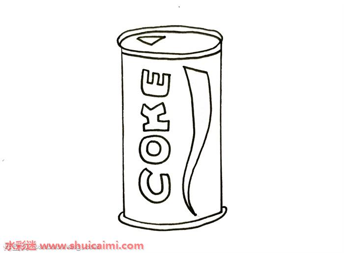 罐装可口可乐简笔画图片