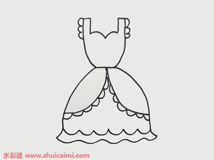 怎么画美丽长裙简单图片
