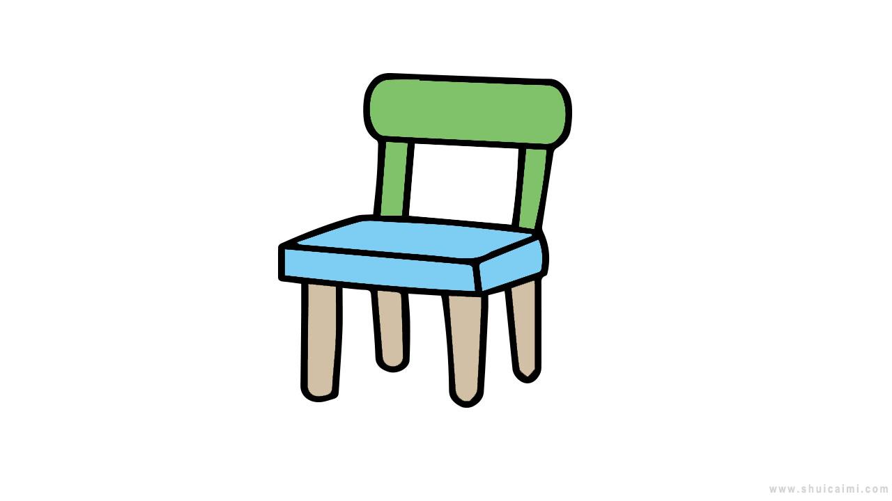 带颜色的简笔画小椅子怎么画