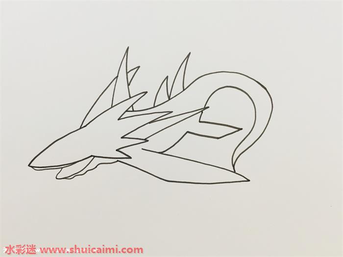 海王龙简笔画鲨齿龙图片