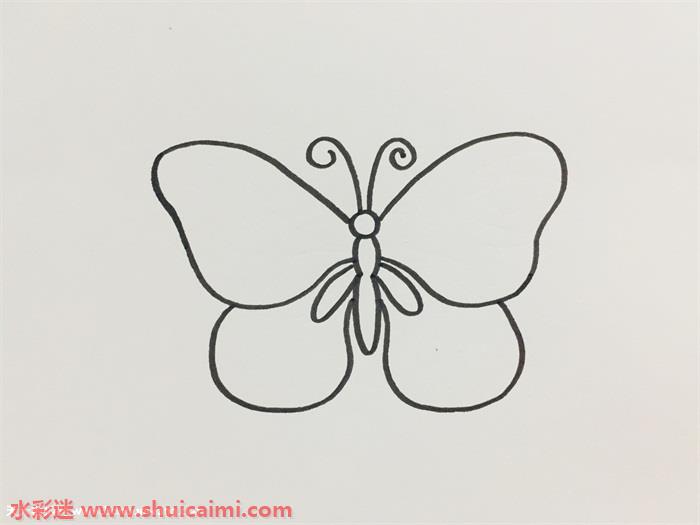 用数字3画蝴蝶的画法图片