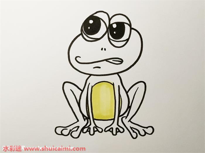 青蛙怎么画青蛙简笔画简单好看带颜色
