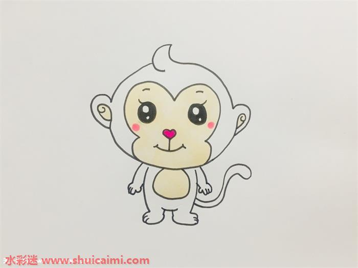 金丝猴简笔画可爱图片