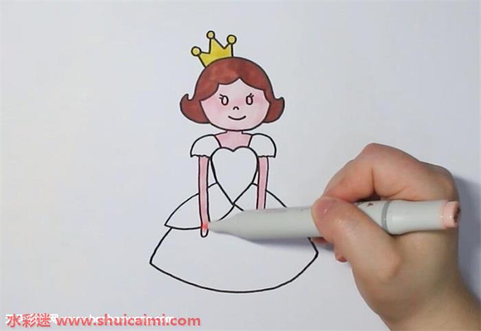 女王怎么画女王简笔画简单又漂亮彩色