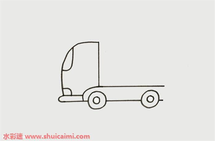 大卡车怎么画 大卡车简笔画步骤