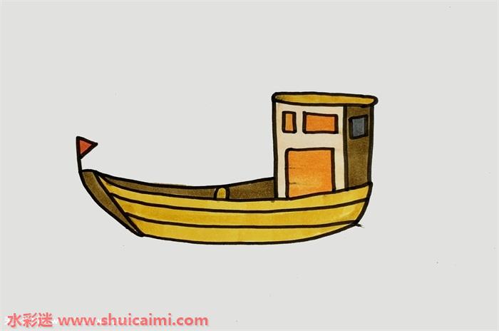 古代渔船图片简笔画图片
