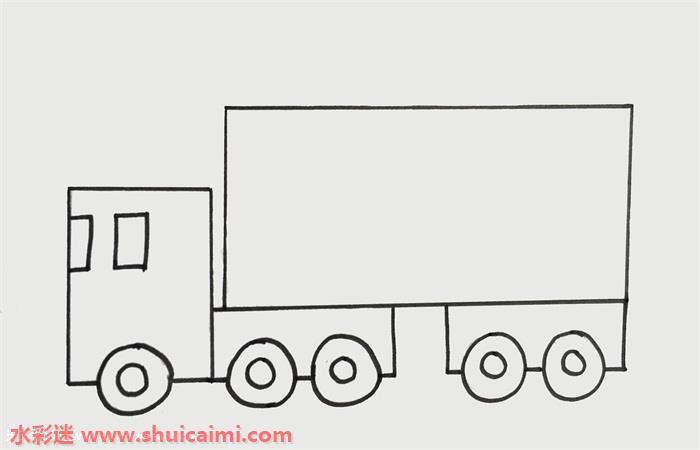 大货车怎么画简笔画图片