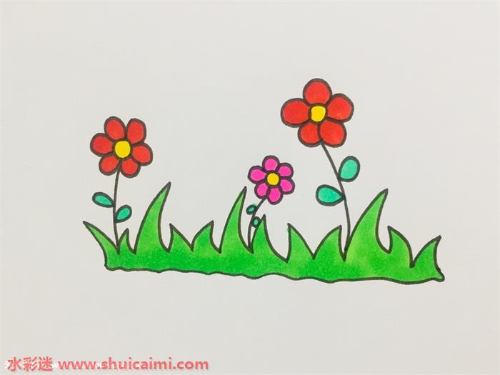 春天里的小草简笔画图片