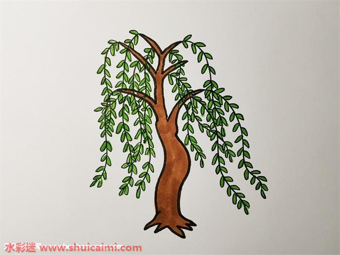 柳树怎样画最简单方法图片