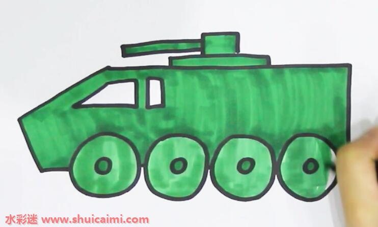 装甲车怎么画装甲车简笔画简单好看带颜色