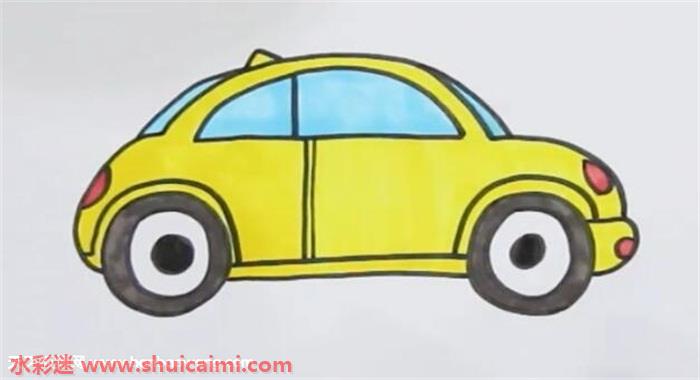甲壳虫汽车怎么画甲壳虫汽车简笔画简单又漂亮彩色
