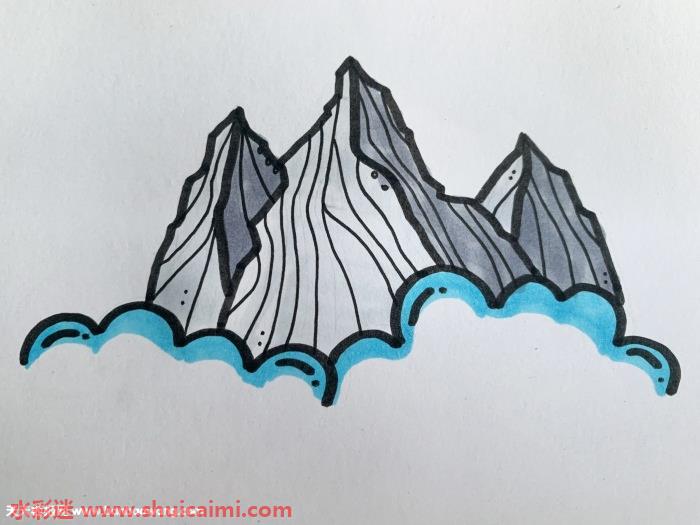 喜马拉雅山的简笔画图片