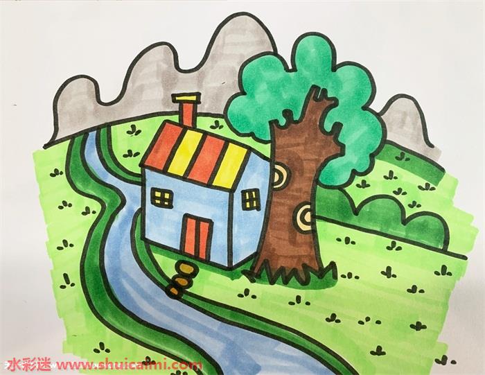 关于家乡美景画怎么画 关于家乡美景画简笔画简单又漂亮彩色