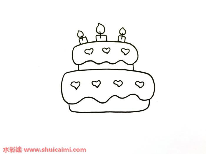 qq红包生日蛋糕怎么画生日蛋糕简笔画步骤图