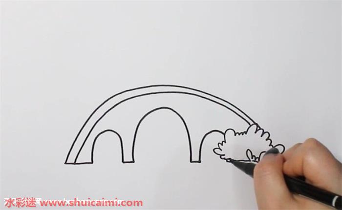 儿童简笔画桥涂色图片