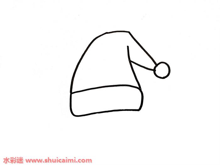 圣诞帽简笔画画法图片