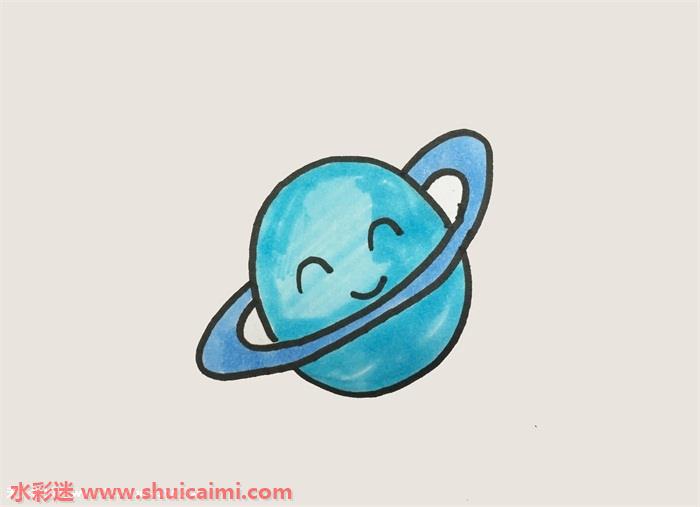 海王星怎么画 海王星简笔画简单又漂亮彩色