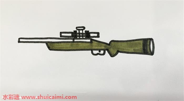 二战枪简笔画图片