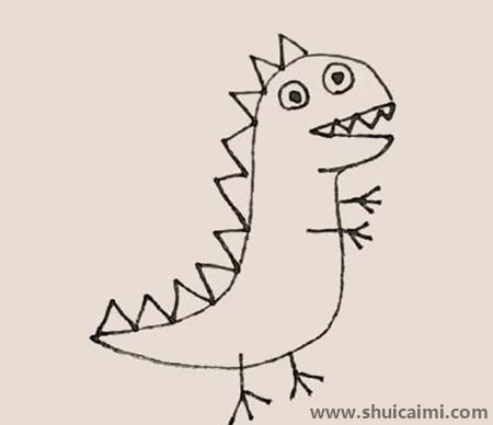 乔治恐龙儿童简笔画