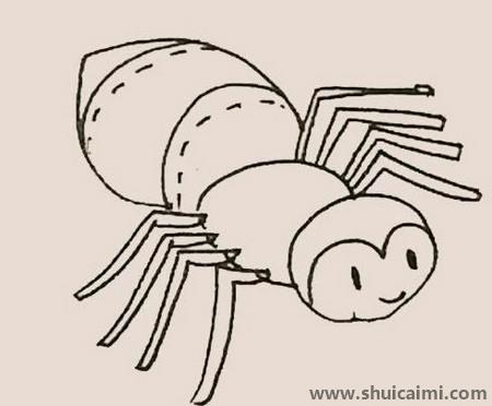蜘蛛儿童简笔画