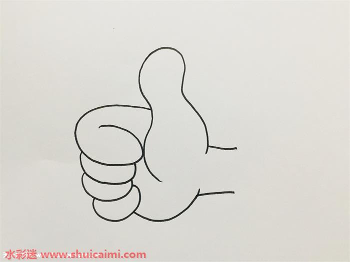 大拇指怎么画简单图片