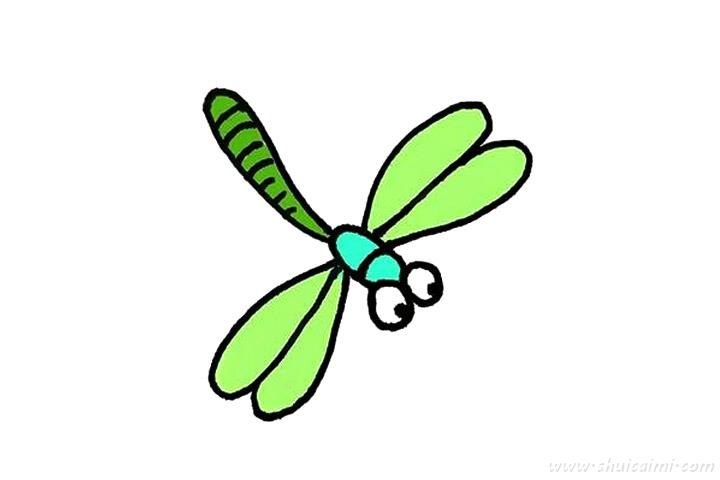 蜻蜓的颜色怎么涂好看图片