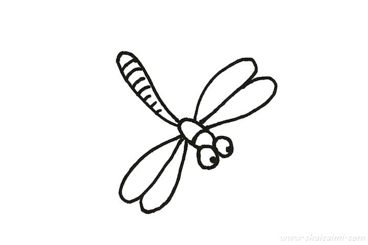 蜻蜓怎么画蜻蜓简笔画简单又漂亮彩色