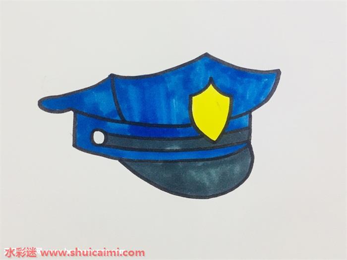 警察的画法帽子图片
