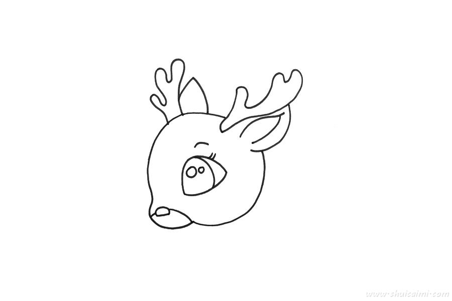 鹿头简笔画简单图片