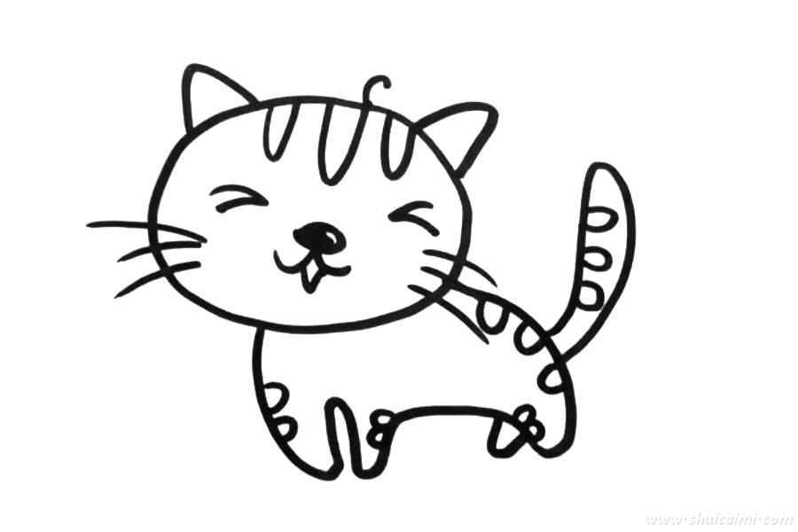 小猫怎么画小猫简笔画步骤图